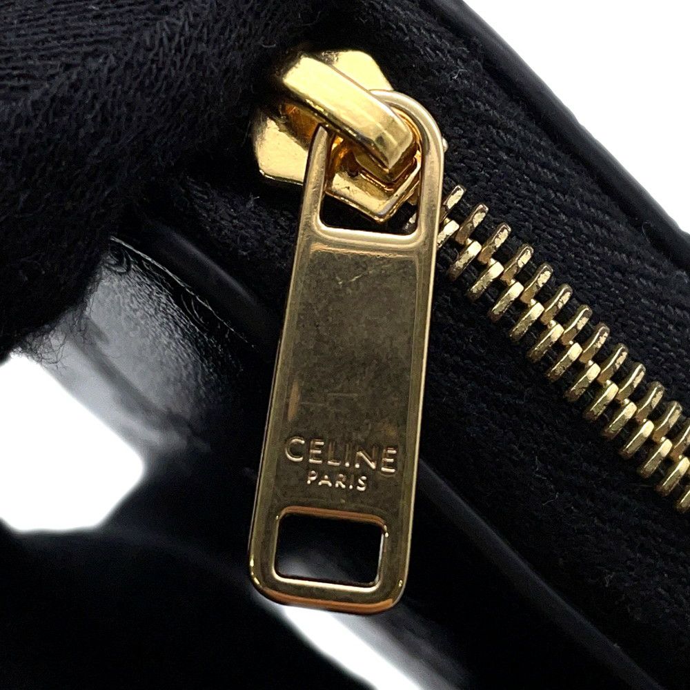 セリーヌ コインケース トリオンフ コンパクト ジップドウォレット レザー 10B663BFU CELINE 財布 黒
