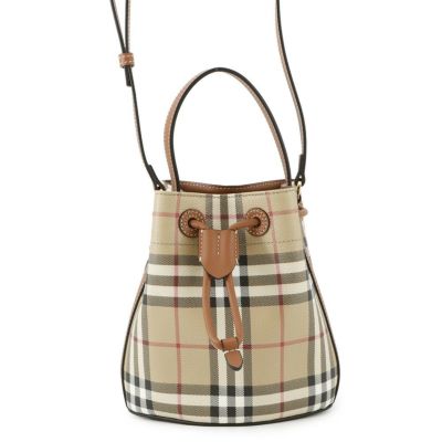 美品【ＢＵＲＢＥＲＲＹ】タータンチェック ウールバッグ Burberry ノバチェック円筒バッグボストンバッグpvc