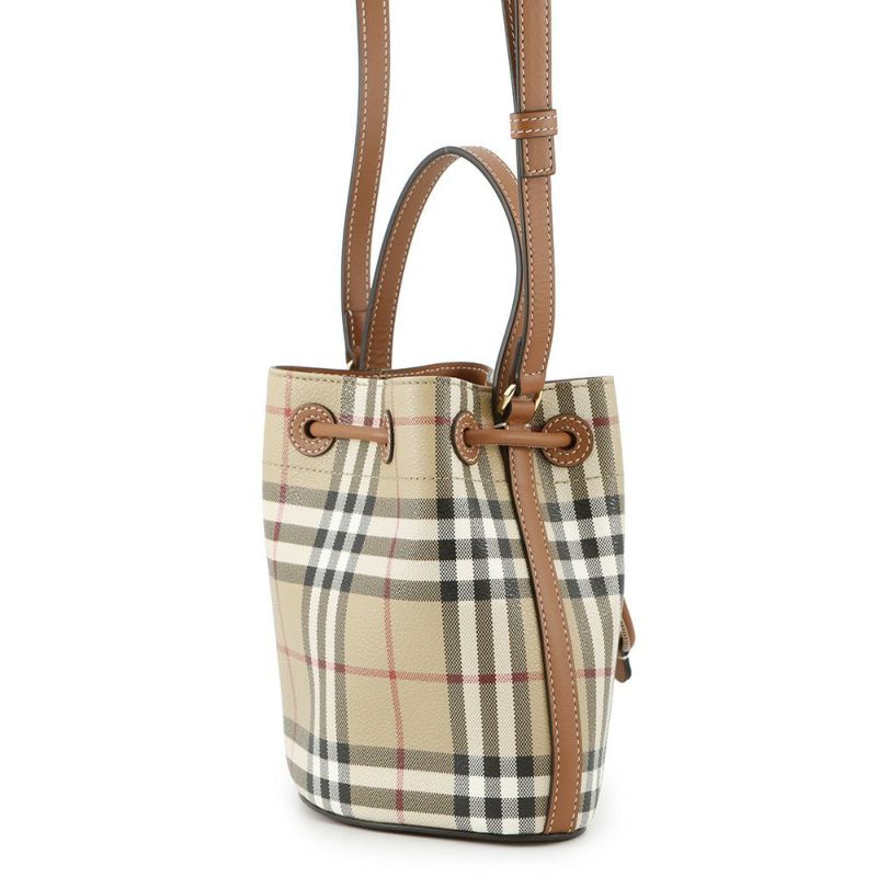 バーバリー ハンドバッグ ミニ チェック バケットバッグ 81004861 BURBERRY 2way