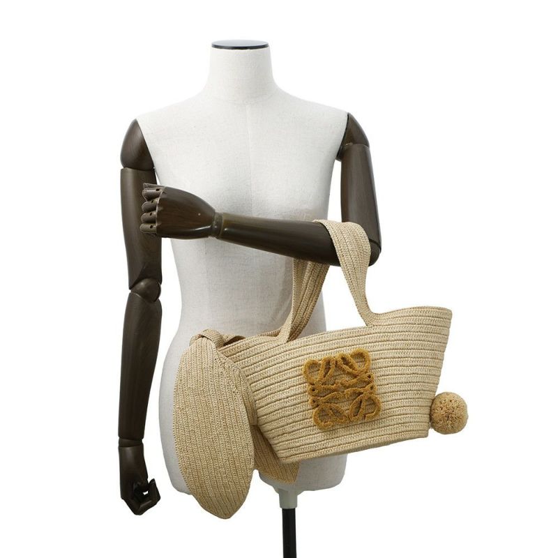 ロエベ ハンドバッグ バニー バスケットバッグ ラフィア A223S17X01 LOEWE かごバッグ うさぎ