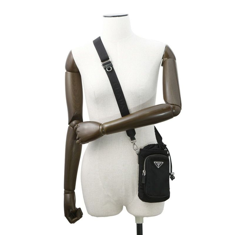 プラダ ショルダーバッグ Re-Nylon スマートフォンケース ナイロン 2ZH155 PRADA バッグ 黒