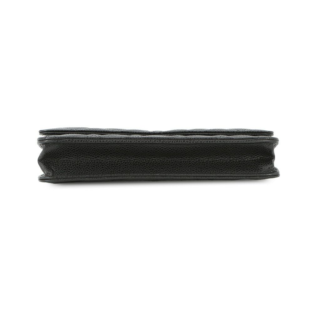 シャネル チェーンウォレット クラシック マトラッセ ココマーク キャビアスキン AP0250 CHANEL 財布 ブラック 黒