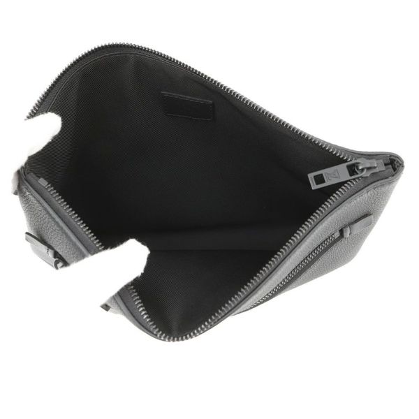 ルイヴィトン クラッチバッグ グレインレザー テイクオフ・ポーチ M69837 LOUIS VUITTON ブラック 黒 メンズ