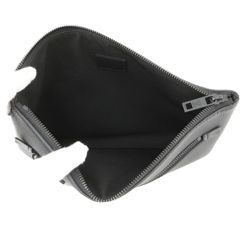 ルイヴィトン クラッチバッグ グレインレザー テイクオフ・ポーチ M69837 LOUIS VUITTON ブラック 黒 メンズ