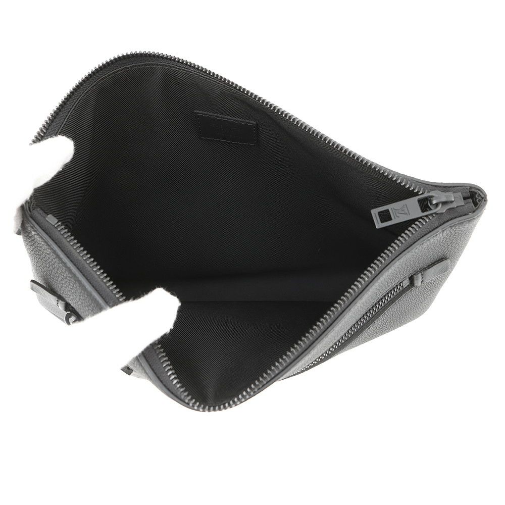 ルイヴィトン クラッチバッグ グレインレザー テイクオフ・ポーチ M69837 LOUIS VUITTON ブラック 黒 メンズ
