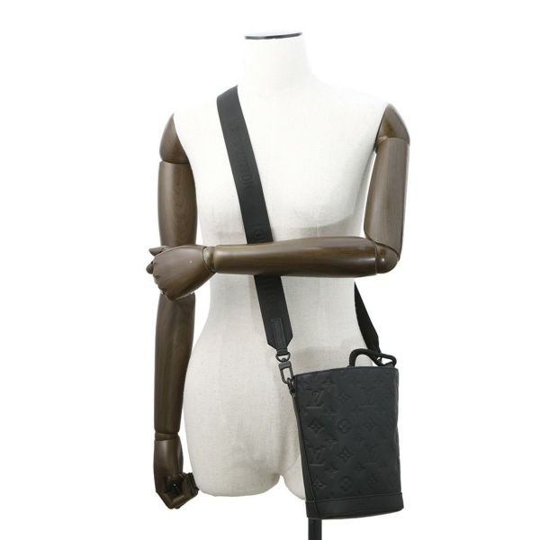 ルイヴィトン ショルダーバッグ モノグラム・シャドウ/カーフレザー ノエ・スリング M82248 LOUIS VUITTON バッグ 黒 ブラック