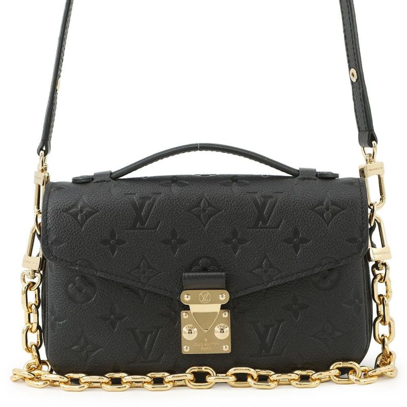 ルイヴィトン ハンドバッグ モノグラム・アンプラント ポシェット・メティス EW M46595 2way ブラック 黒