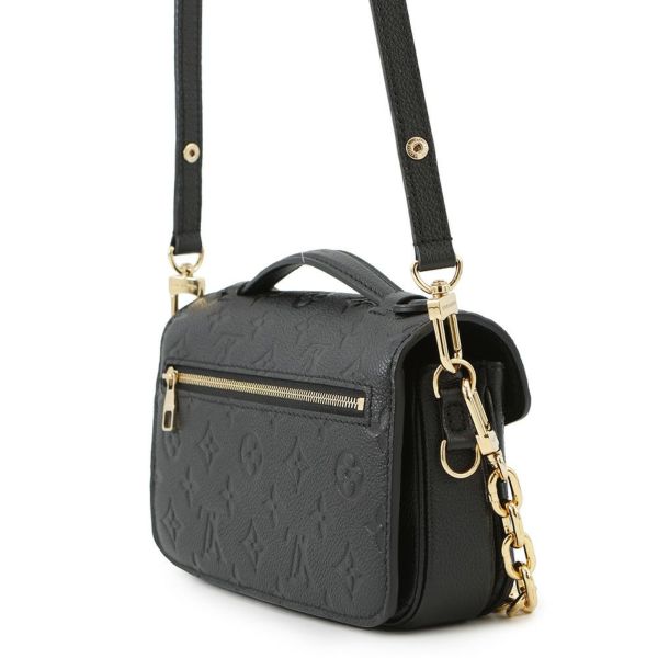 ルイヴィトン ハンドバッグ モノグラム・アンプラント ポシェット・メティス EW M46595 2way ブラック 黒