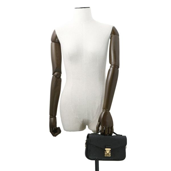 ルイヴィトン ハンドバッグ モノグラム・アンプラント ポシェット・メティス EW M46595 2way ブラック 黒