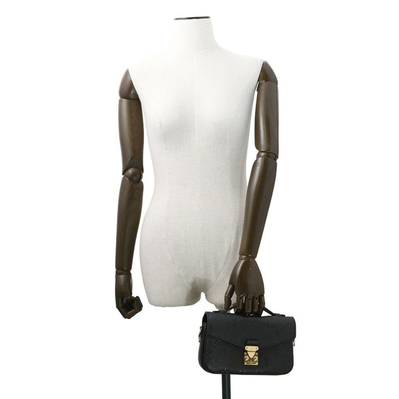 ルイヴィトン ハンドバッグ モノグラム・アンプラント ポシェット・メティス EW M46595 2way ブラック 黒