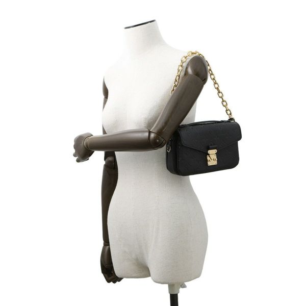 ルイヴィトン ハンドバッグ モノグラム・アンプラント ポシェット・メティス EW M46595 2way ブラック 黒