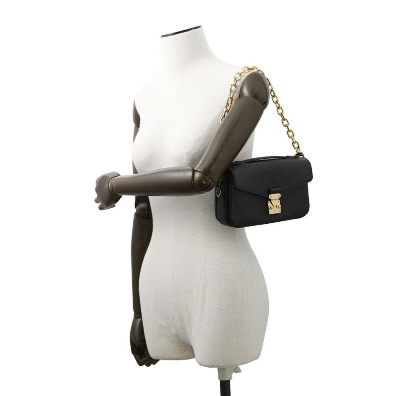 ルイヴィトン ハンドバッグ モノグラム・アンプラント ポシェット・メティス EW M46595 2way ブラック 黒