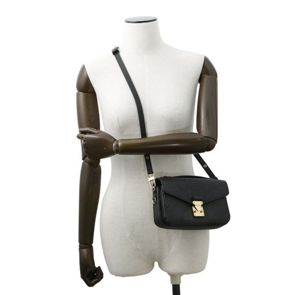 ルイヴィトン ハンドバッグ モノグラム・アンプラント ポシェット・メティス EW M46595 2way ブラック 黒