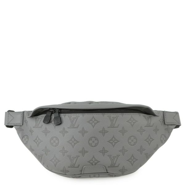 ルイヴィトン ボディバッグ モノグラム・シャドウ ディスカバリー・バムバッグPM M46108 ウエストバッグ 黒 ブラック