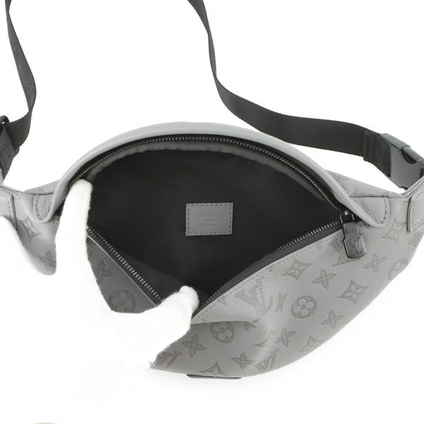 ルイヴィトン ボディバッグ モノグラム・シャドウ ディスカバリー・バムバッグPM M46108 ウエストバッグ 黒 ブラック