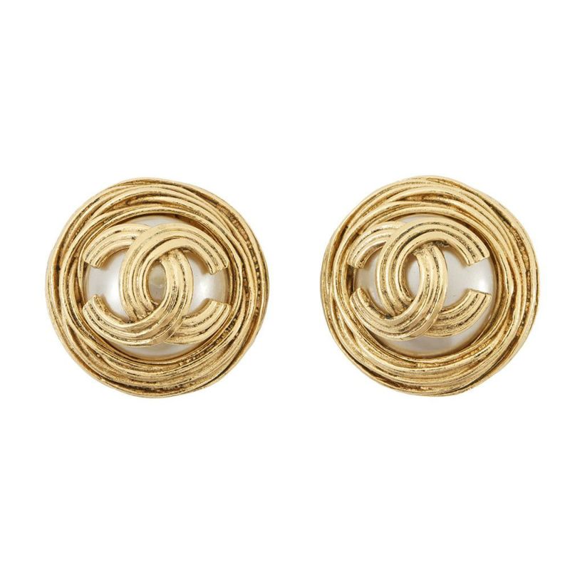 シャネル イヤリング ココマーク フェイクパール 94A CHANEL アクセサリー ヴィンテージ