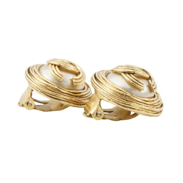 シャネル イヤリング ココマーク フェイクパール 94A CHANEL アクセサリー ヴィンテージ