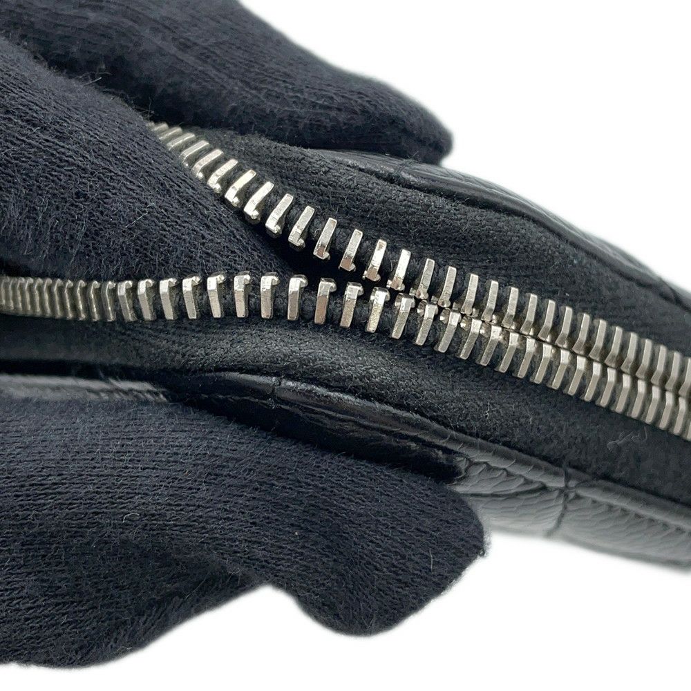 シャネル 長財布 クラシック ロング ジップ ウォレット ココマーク マトラッセ キャビアスキン A50097 CHANEL 黒