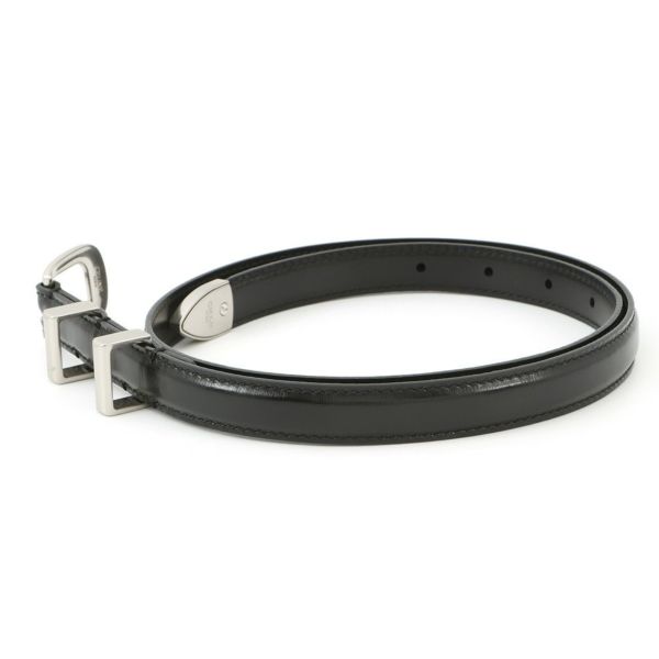 セリーヌ ベルト スモール 18MM ウエスタン ベルト トリヨンレザー サイズ80 45BAE3A01 CELINE 黒