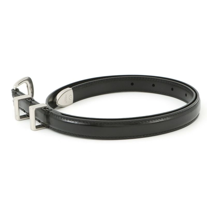 セリーヌ ベルト スモール 18MM ウエスタン ベルト トリヨンレザー サイズ80 45BAE3A01 CELINE 黒