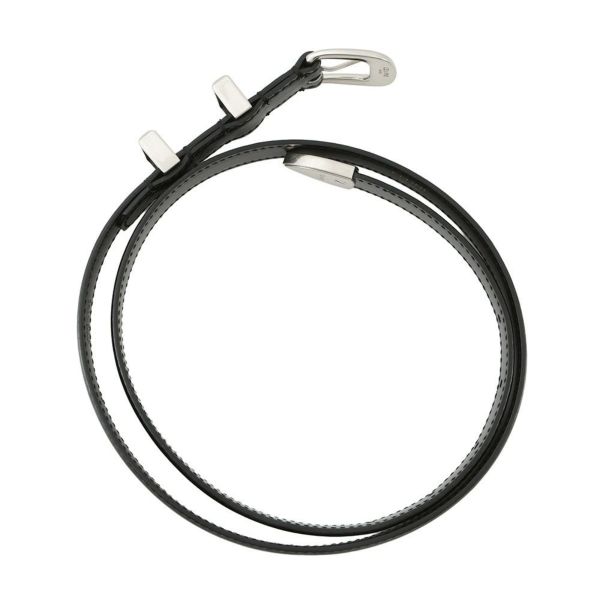 セリーヌ ベルト スモール 18MM ウエスタン ベルト トリヨンレザー サイズ80 45BAE3A01 CELINE 黒