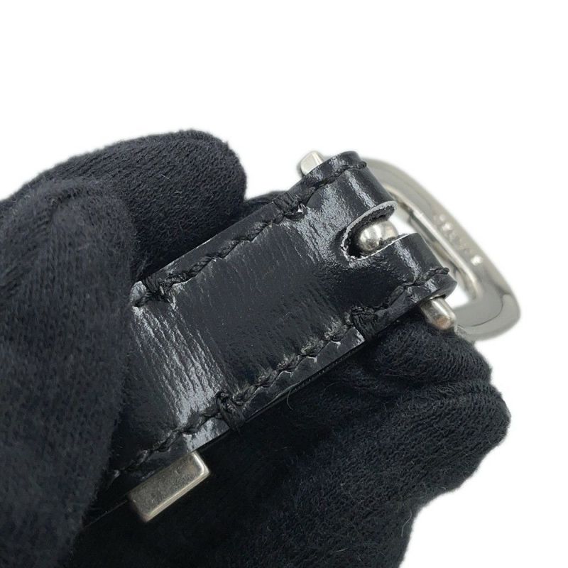 セリーヌ ベルト スモール 18MM ウエスタン ベルト トリヨンレザー サイズ80 45BAE3A01 CELINE 黒