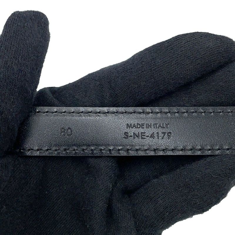 セリーヌ ベルト スモール 18MM ウエスタン ベルト トリヨンレザー サイズ80 45BAE3A01 CELINE 黒