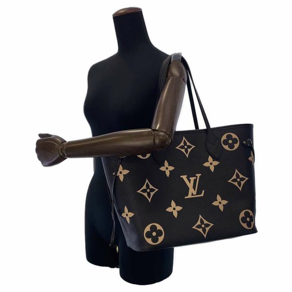 Louis Vuitton Neverfull MM M58907 Black/Beige 