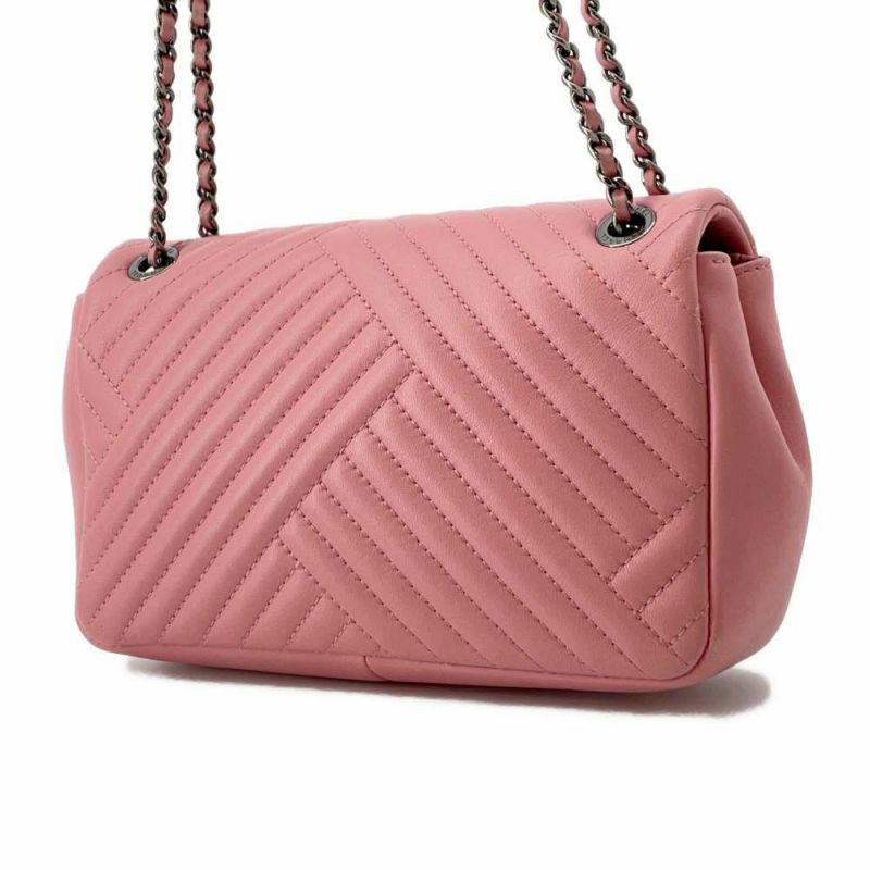 シャネル チェーンショルダーバッグ ココマーク シェブロン ラムスキン A93095 CHANEL バッグ
