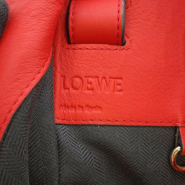 ロエベ ハンドバッグ ハンモック ミディアム ポーチ付き レザー LOEWE 2wayショルダー レッド 赤