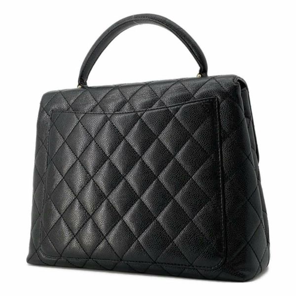 シャネル ハンドバッグ マトラッセ ココマーク キャビアスキン A12397 CHANEL ハンドルバッグ ケリー型 黒