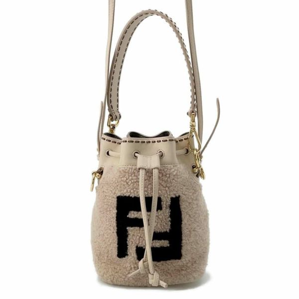 フェンディ ショルダーバッグ モントレゾール ボア レザー 8BS010 FENDI バッグ 2wayハンドバッグ