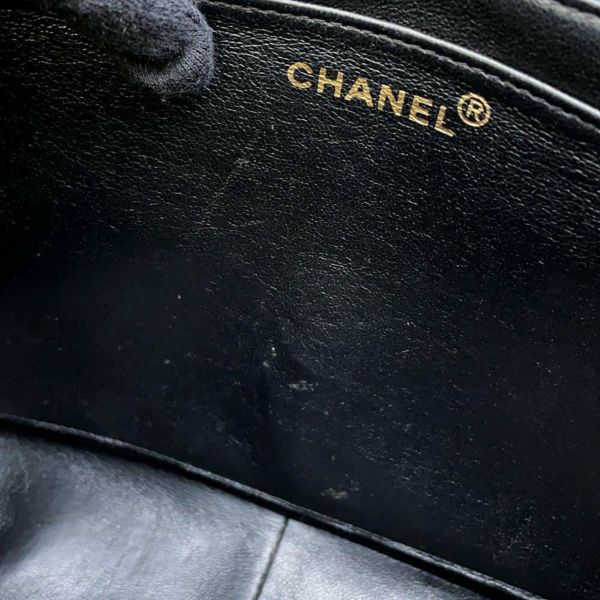 シャネル チェーンショルダーバッグ マドモアゼル ココマーク キャビアスキン CHANEL バッグ 黒