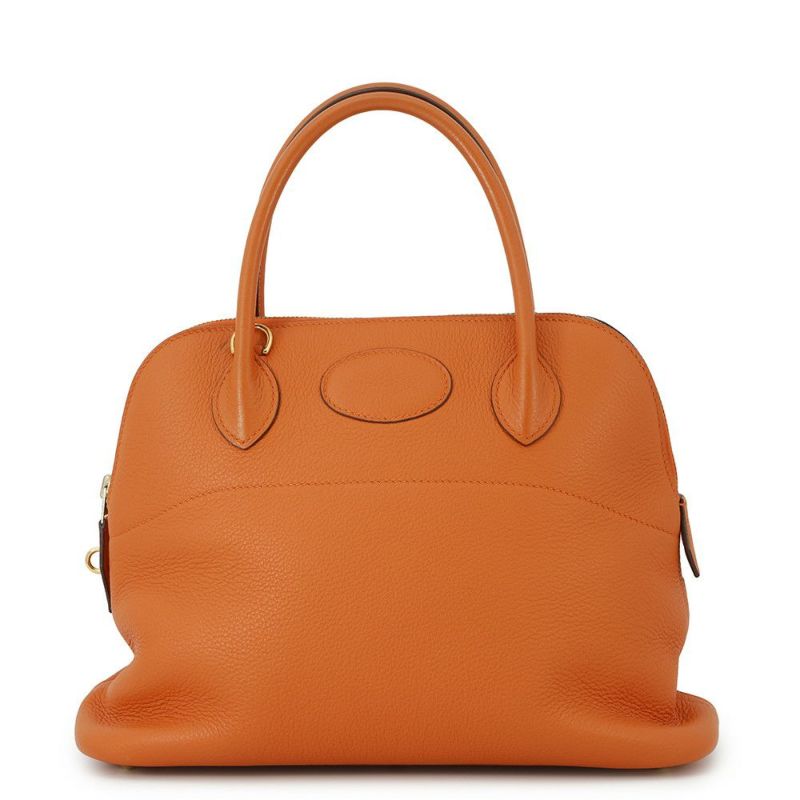 エルメス ハンドバッグ ボリード31 オレンジ/ゴールド金具 トリヨンクレマンス □H刻印 2wayショルダー