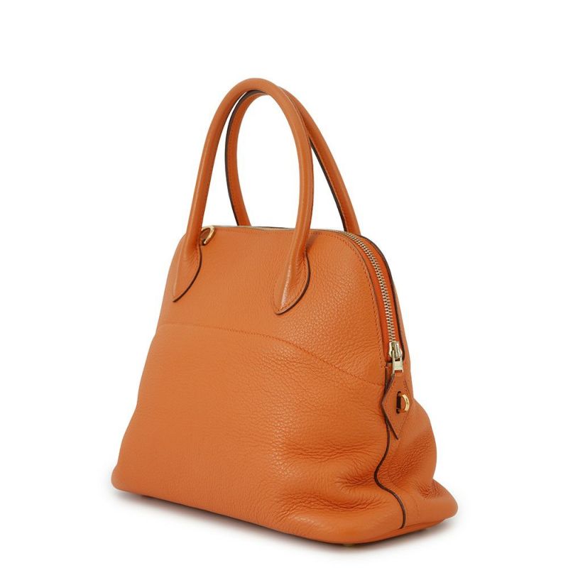 エルメス ハンドバッグ ボリード31 オレンジ/ゴールド金具 トリヨンクレマンス □H刻印 2wayショルダー
