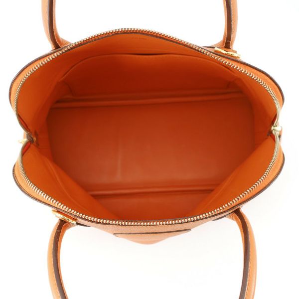 エルメス ハンドバッグ ボリード31 オレンジ/ゴールド金具 トリヨンクレマンス □H刻印 2wayショルダー