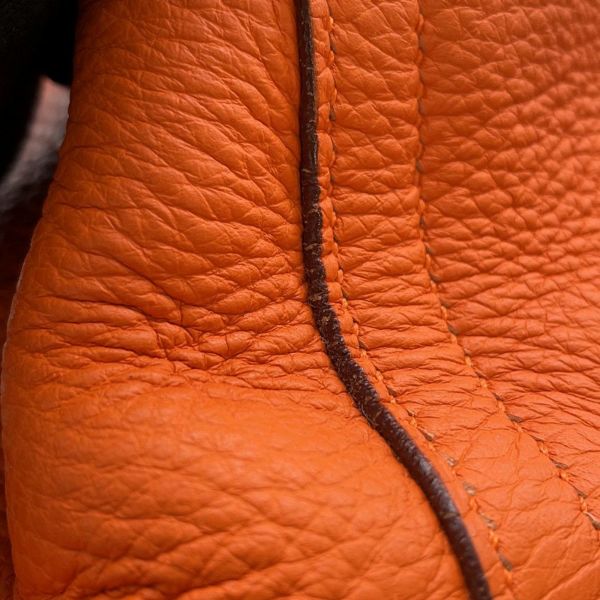 エルメス ハンドバッグ ボリード31 オレンジ/ゴールド金具 トリヨンクレマンス □H刻印 2wayショルダー