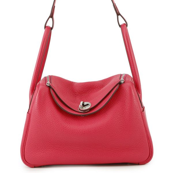 エルメス ハンドバッグ リンディ26  ローズエクストリーム/シルバー金具 トリヨンクレマンス D刻印 2wayショルダー