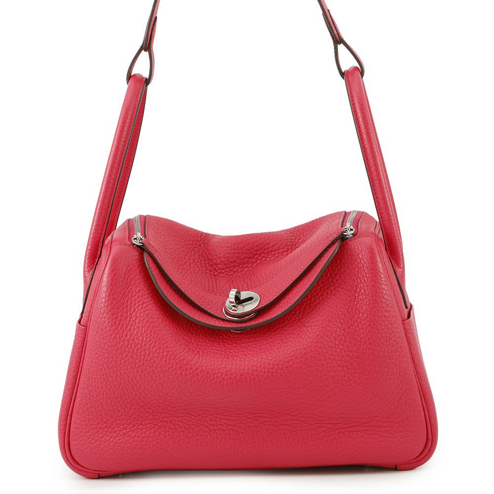 エルメス ハンドバッグ リンディ26  ローズエクストリーム/シルバー金具 トリヨンクレマンス D刻印 2wayショルダー