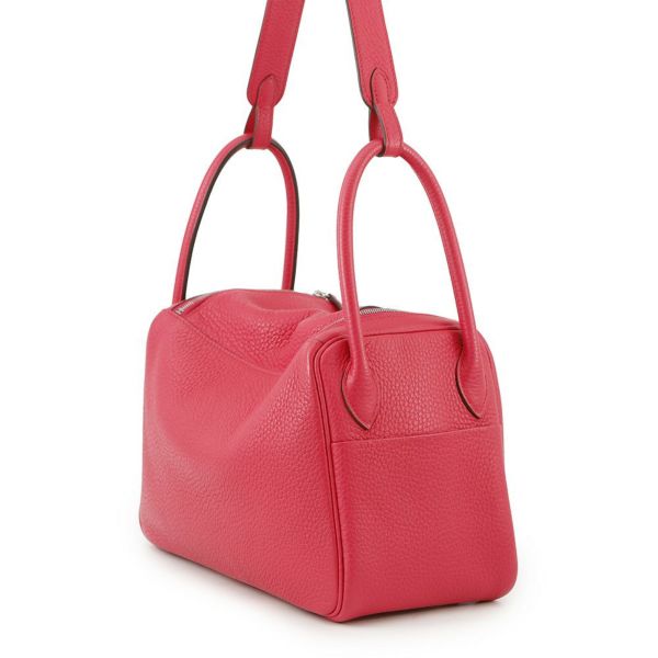 エルメス ハンドバッグ リンディ26  ローズエクストリーム/シルバー金具 トリヨンクレマンス D刻印 2wayショルダー