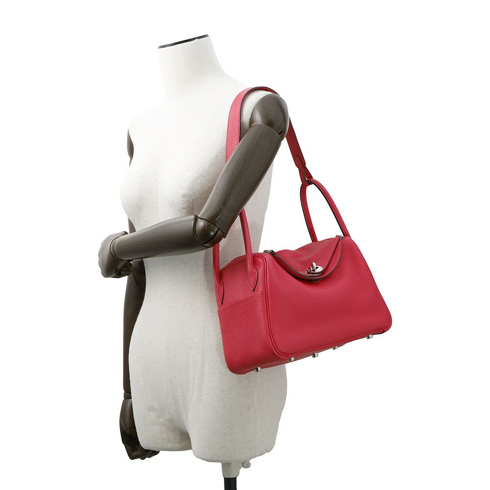 エルメス ハンドバッグ リンディ26  ローズエクストリーム/シルバー金具 トリヨンクレマンス D刻印 2wayショルダー