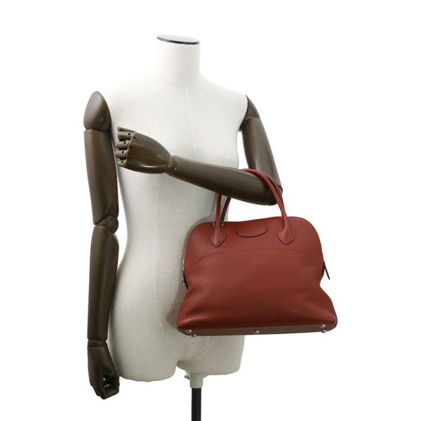 エルメス ハンドバッグ ボリード31 ルージュアッシュ/シルバー金具 トリヨンクレマンス □I刻印 2wayショルダー