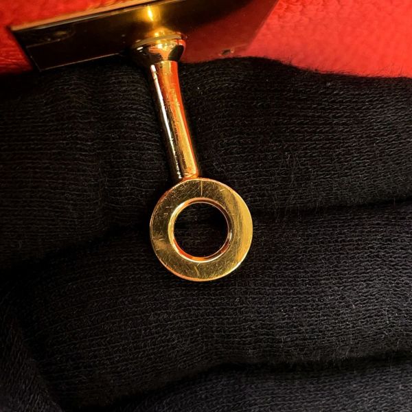 エルメス ハンドバッグ ケリー32 内縫い オレンジポピー/ゴールド金具 トリヨンクレマンス T刻印 2wayショルダー