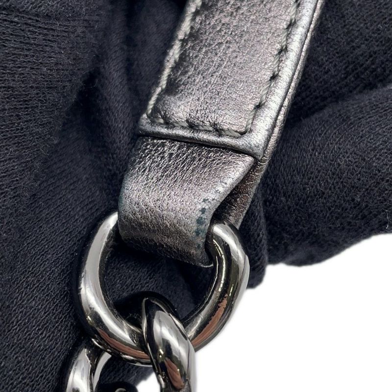 シャネル チェーンショルダーバッグ ボーイシャネル ラムスキン A67086  CHANEL バッグ シルバー