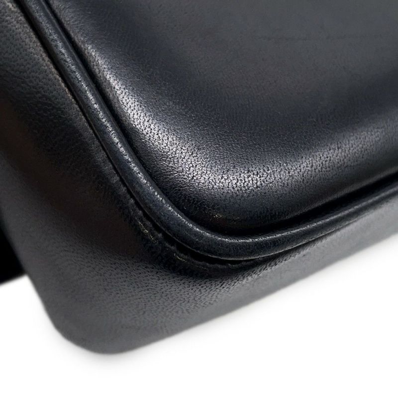 シャネル チェーントートバッグ ココマーク ラムスキン CHANEL バッグ 黒
