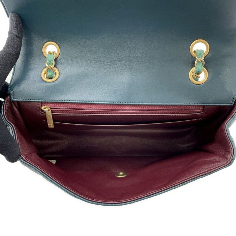 シャネル チェーンショルダーバッグ マトラッセ ココマーク ラムスキン CHANEL バッグ