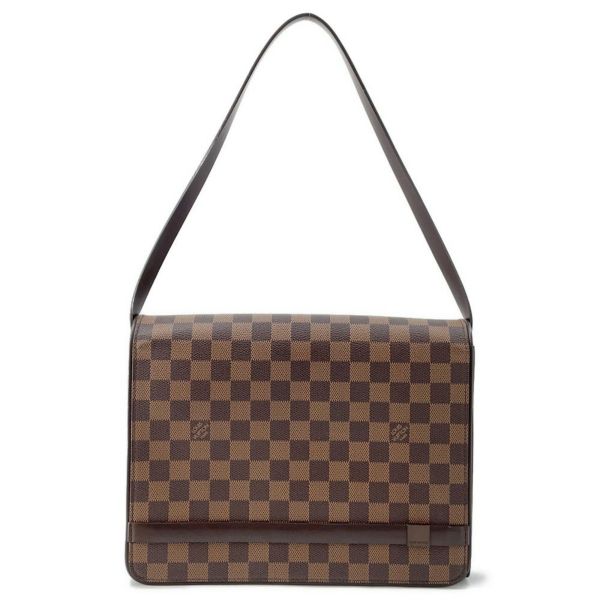 ルイヴィトン ショルダーバッグ ダミエ・エベヌ トライベッカ・カレ N51161 LOUIS VUITTON ヴィトン バッグ レッド