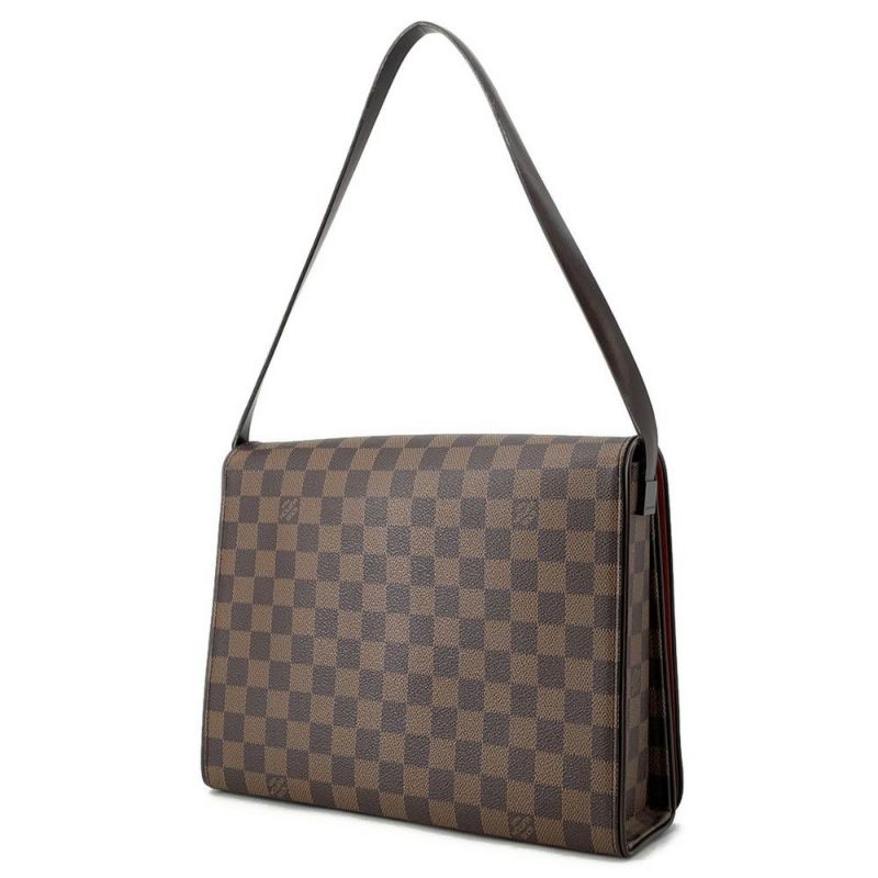 ルイヴィトン ショルダーバッグ ダミエ・エベヌ トライベッカ・カレ N51161 LOUIS VUITTON ヴィトン バッグ レッド