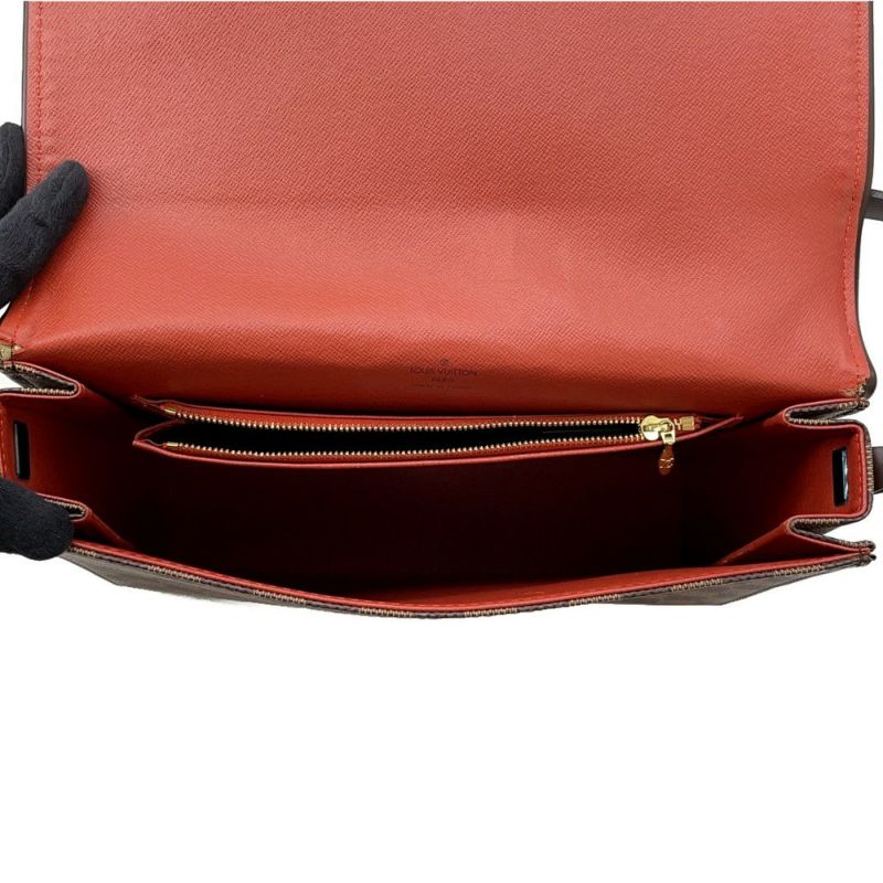 ルイヴィトン ショルダーバッグ ダミエ・エベヌ トライベッカ・カレ N51161 LOUIS VUITTON ヴィトン バッグ レッド