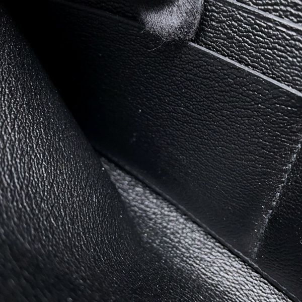 エルメス 長財布 リミックス コンバイン ブラック/シルバー金具 アリゲーターマット C刻印 HERMES 財布 黒